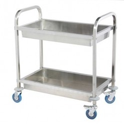 Stainless steel bowl cart